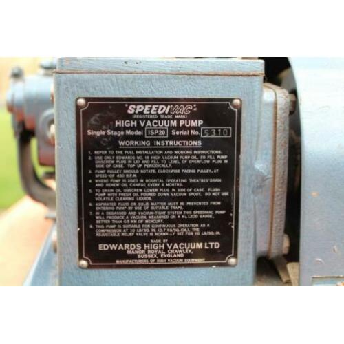 Speedyvac vacuumpomp