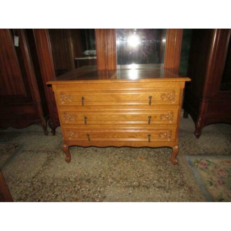 Barok eiken ladekast commode in queen anne stijl