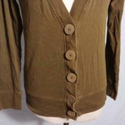 Groen-bruin damesvest.Mt S.Merk H&M