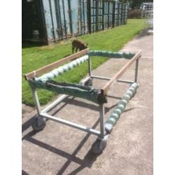 materiaal/transport wagen/frame op grote wielen
