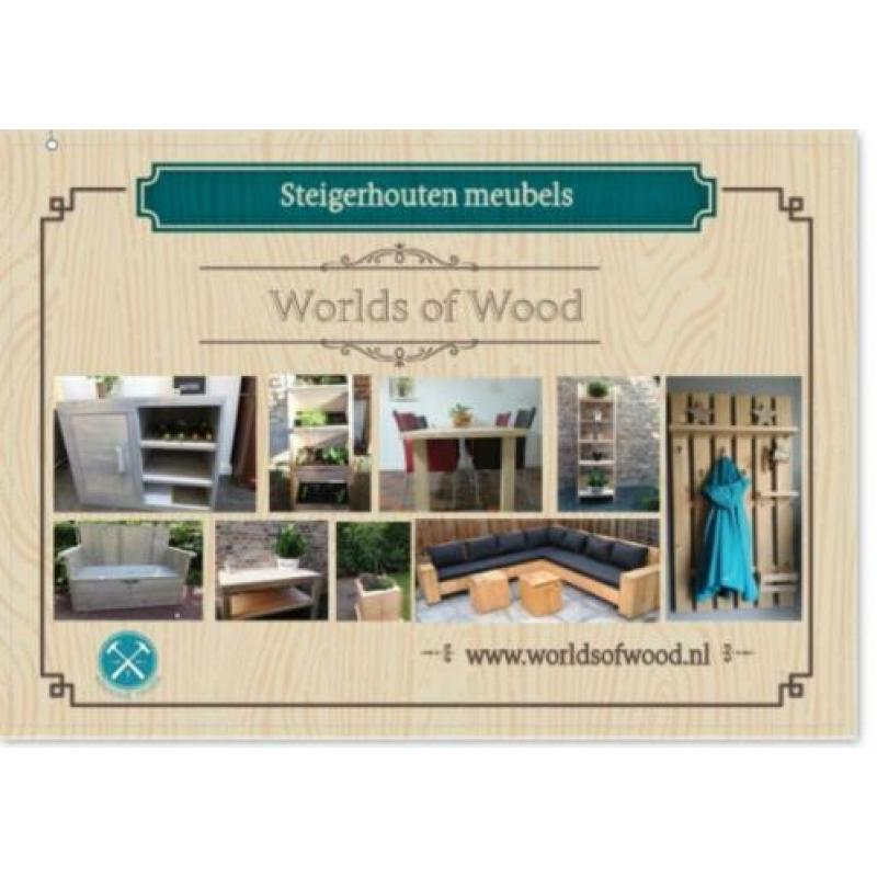 Nieuwe steigerhouten loungebank