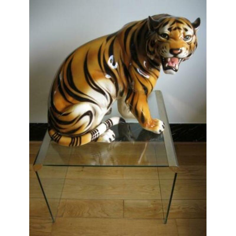 Beeld keramische tijger (made in Italy)