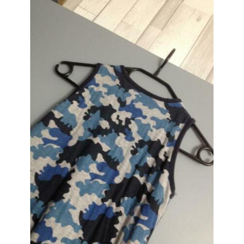 grijs+blauwe legerpint jongens slaapzak 90 cm