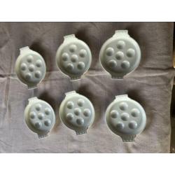 Le Creuset slakkenschaaltjes wit gietijzer met emaille izgst