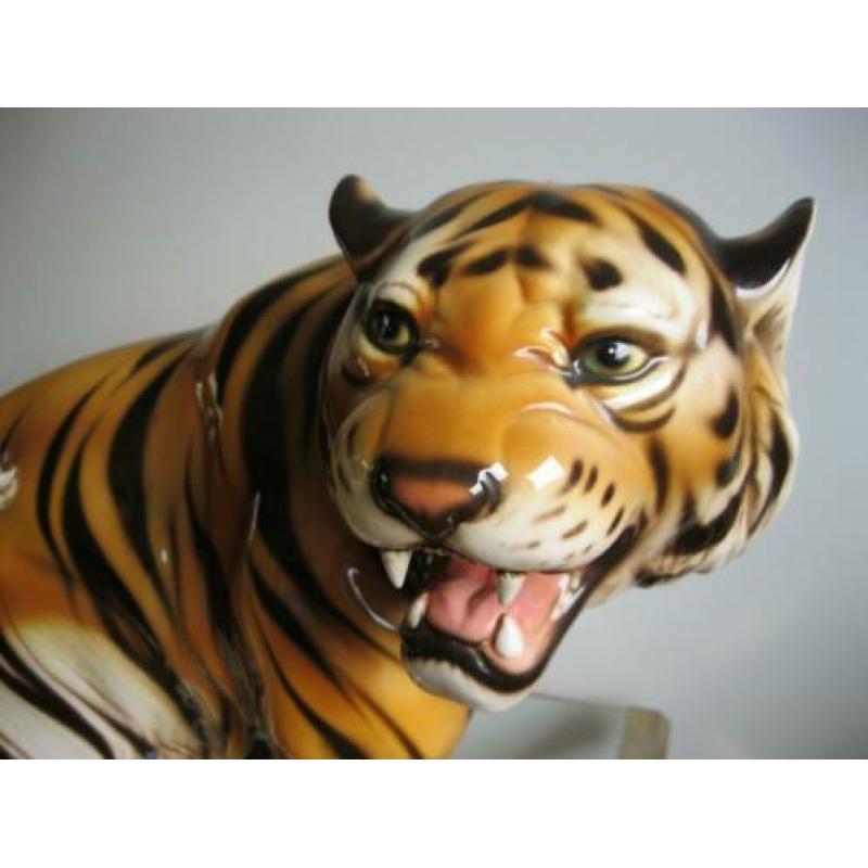 Beeld keramische tijger (made in Italy)
