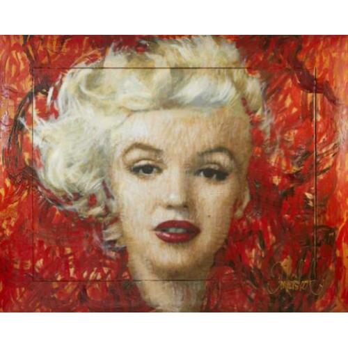Peter Donkersloot -Marilyn Monroe “red” exclusive schilderij