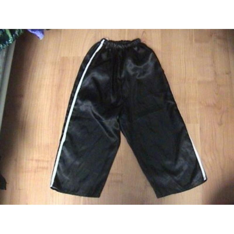 Zwarte carnavalsbroek jongen - piraat / rover / cowboy 128