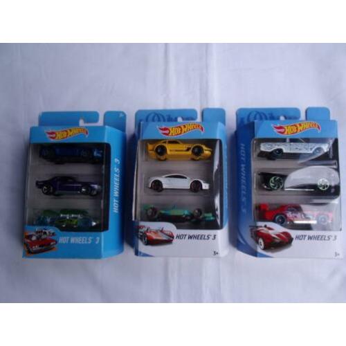 Hot Wheels 3 x 3Pack Trucks en Auto's 1:64 Matchbox hsmi