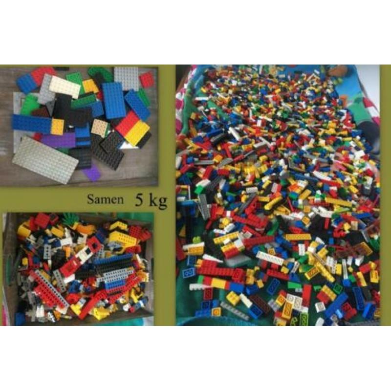 5 KG Lego Steentjes en veel techniche onderdeeltjes