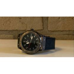 Hublot vendome ceramic date en met geborsteld zwarte bezel