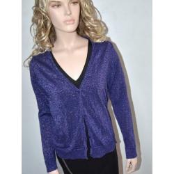 ETAM vest L glitter blauw