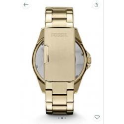 Gouden Fossil Horloge Nieuw!