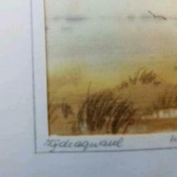 Zijde aquarel Wimmy Barf 1990 textiel kunst