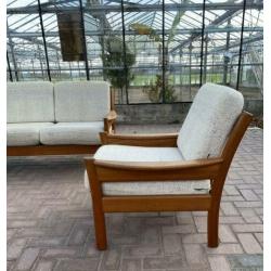 vintage design 3, 2 en 1 / Dyrlund / fauteuil / bankstel