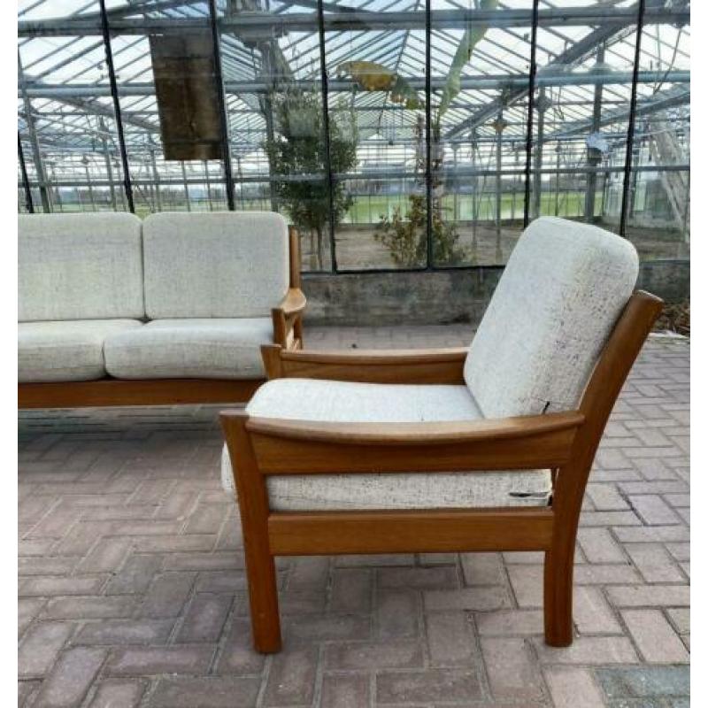 vintage design 3, 2 en 1 / Dyrlund / fauteuil / bankstel