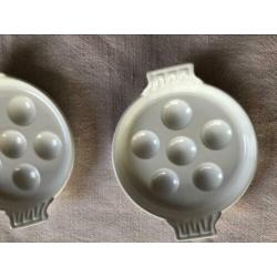 Le Creuset slakkenschaaltjes wit gietijzer met emaille izgst