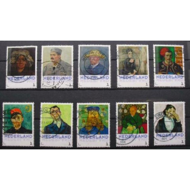 van Gogh, de complete set (40 stuks)keurig rondgestempeld