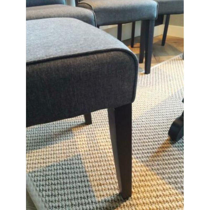 Set van 4 antraciet stoelen. Eetkamer stoelen.