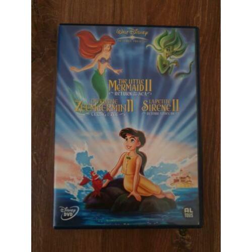 Disney dvd de kleine zeemeermin 1 & 2
