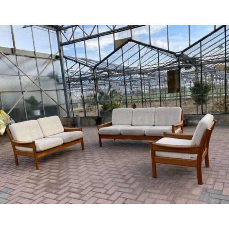vintage design 3, 2 en 1 / Dyrlund / fauteuil / bankstel