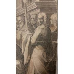 Heel oude prent JoannesSpeccard in G.Sadler Scalp.