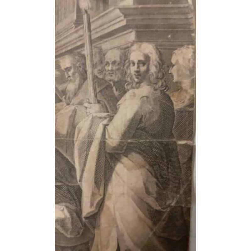 Heel oude prent JoannesSpeccard in G.Sadler Scalp.
