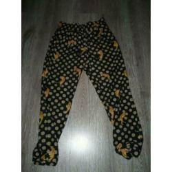 chique panter sjaal print broek Zara maat S 36 38
