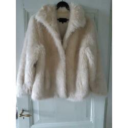 Fake fur jas kort model maat 42