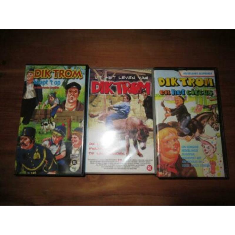 10 x Videobanden van Dik Trom (+ 1DVD)