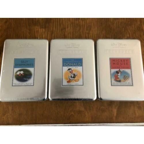 Walt Disney 3 metalen DVD boxen nog dicht geseald dus nieuw.