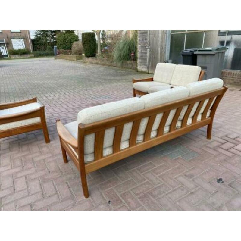 vintage design 3, 2 en 1 / Dyrlund / fauteuil / bankstel