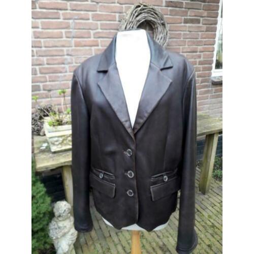 ARMA 44 46 LEREN JAS lamsleer LEER BRUIN blazer jack purdey