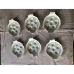 Le Creuset slakkenschaaltjes wit gietijzer met emaille izgst