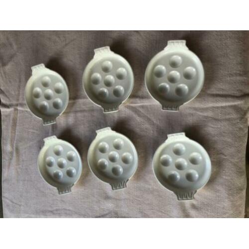Le Creuset slakkenschaaltjes wit gietijzer met emaille izgst