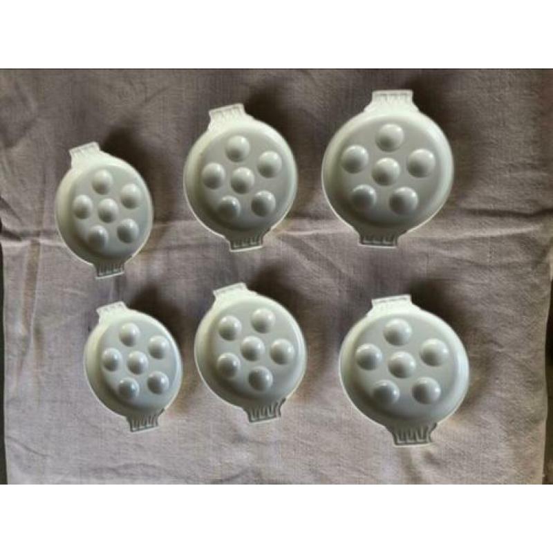 Le Creuset slakkenschaaltjes wit gietijzer met emaille izgst