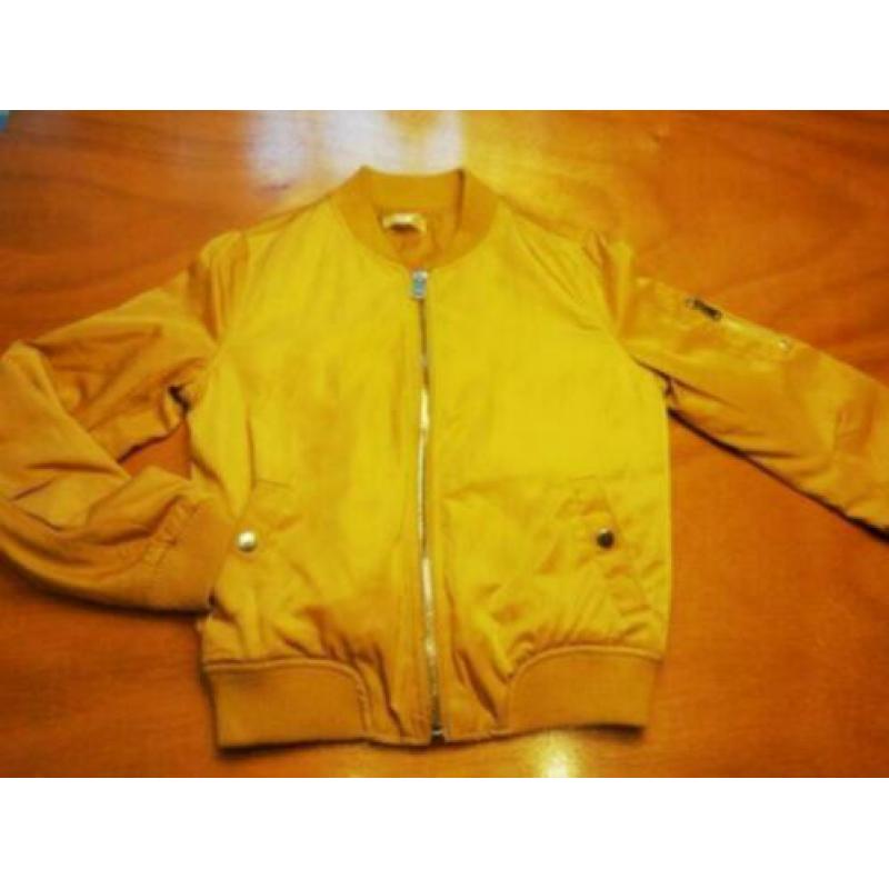 Bomberjack jas kort model Megusto maat S /36 okergeel zgan