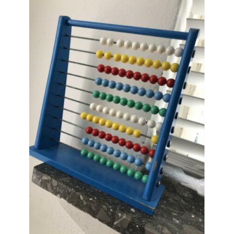 Prachtig vintage houten rekenraam / telraam