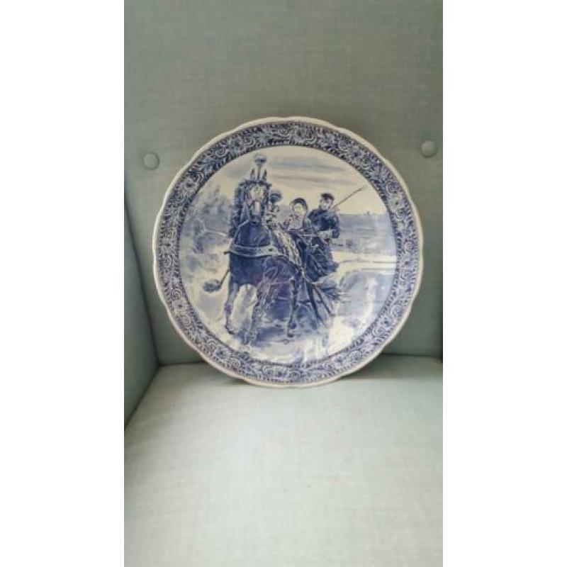 Oud Delfts blauw wandbord (39 cm)