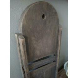 Grote oude brocante houten koolsnijder plank 75x25cm*Etage3*