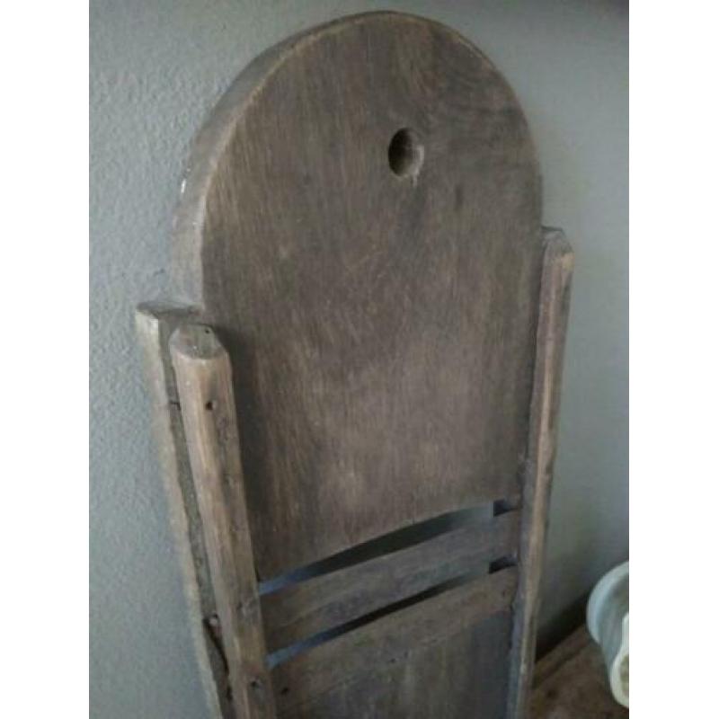 Grote oude brocante houten koolsnijder plank 75x25cm*Etage3*