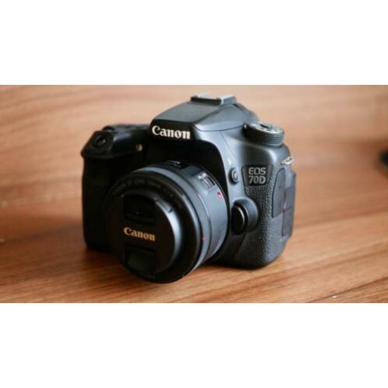 CANON 70D incl 4 lenzen en flitser
