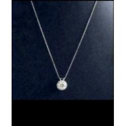 Zilveren ketting met royale zirkonia hanger