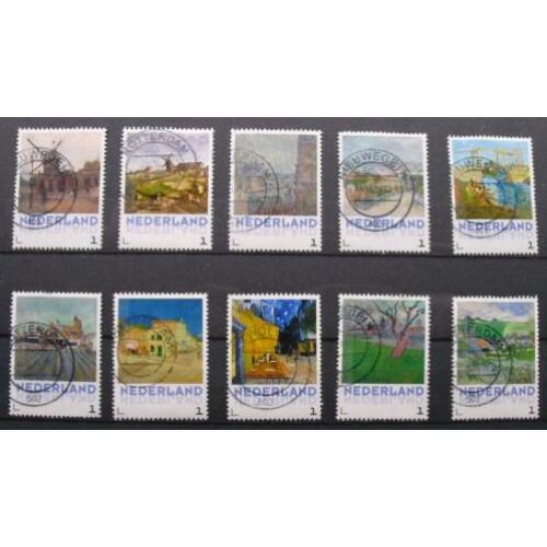 van Gogh, de complete set (40 stuks)keurig rondgestempeld