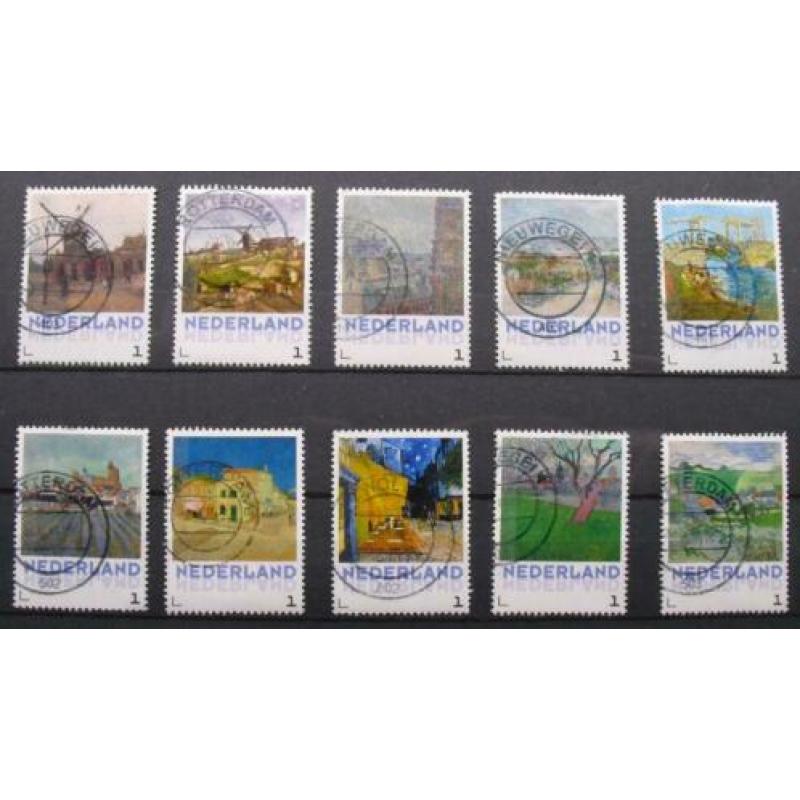 van Gogh, de complete set (40 stuks)keurig rondgestempeld