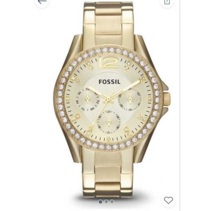 Gouden Fossil Horloge Nieuw!