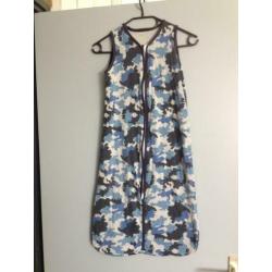 grijs+blauwe legerpint jongens slaapzak 90 cm