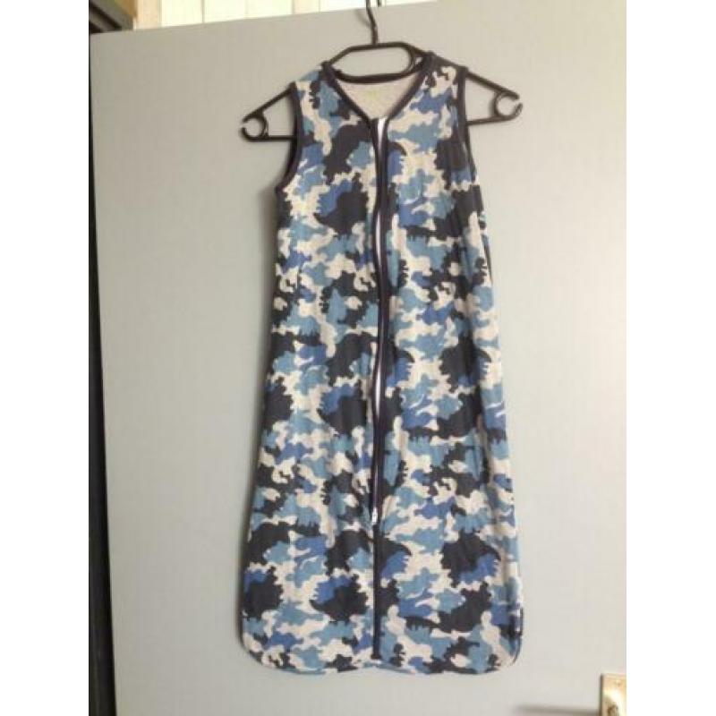 grijs+blauwe legerpint jongens slaapzak 90 cm
