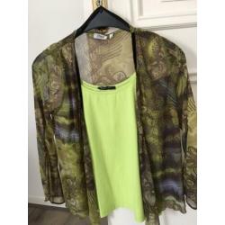 Steps tule vestje en Expresso top set maat L lime groen L
