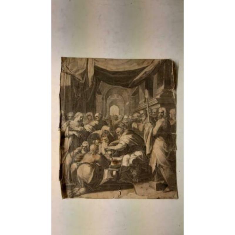 Heel oude prent JoannesSpeccard in G.Sadler Scalp.