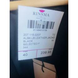 Selected Femme leren jasje, maat 40